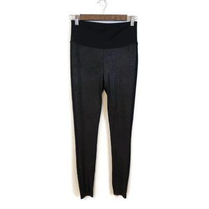 Red Hot by Spanx Womens Black Faux Leather Contrast Leggings Size M High Waist